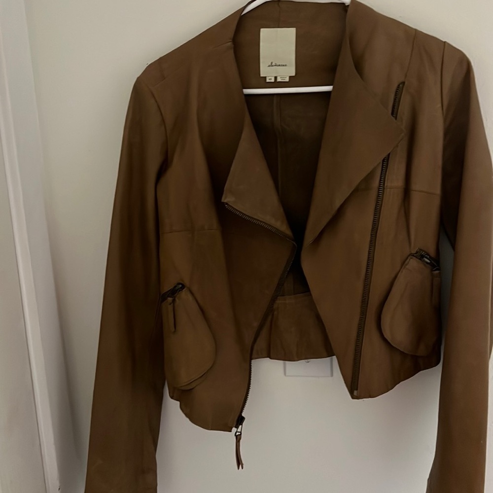 Brown Elevenses leather jacket